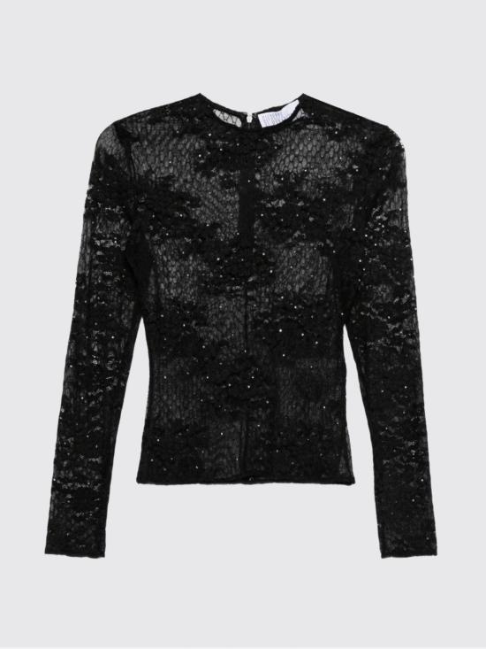 26SS 쥬세페 디 모라비토 탑 06PSTO409C16307 99 Black - GIUSEPPE DI MORABITO
