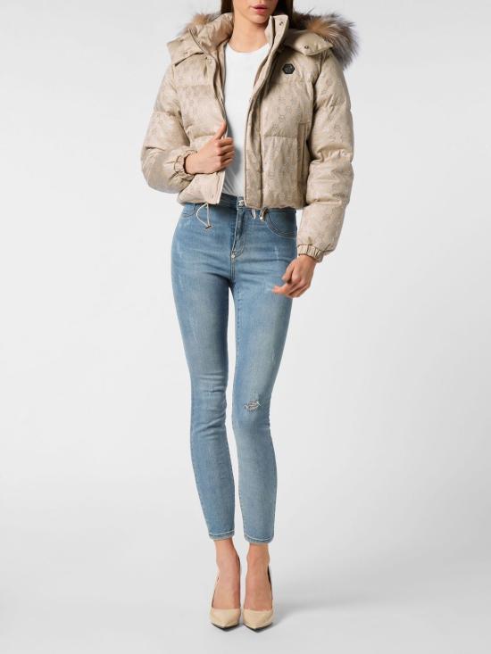 26FW 필립 플레인 숏패딩 AAECWRB1547PTE111F 06 Beige - PHILIPP PLEIN
