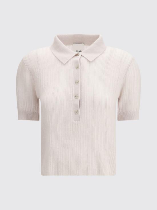 26SS 얼루드 폴로 티셔츠 26211122 80 White - ALLUDE
