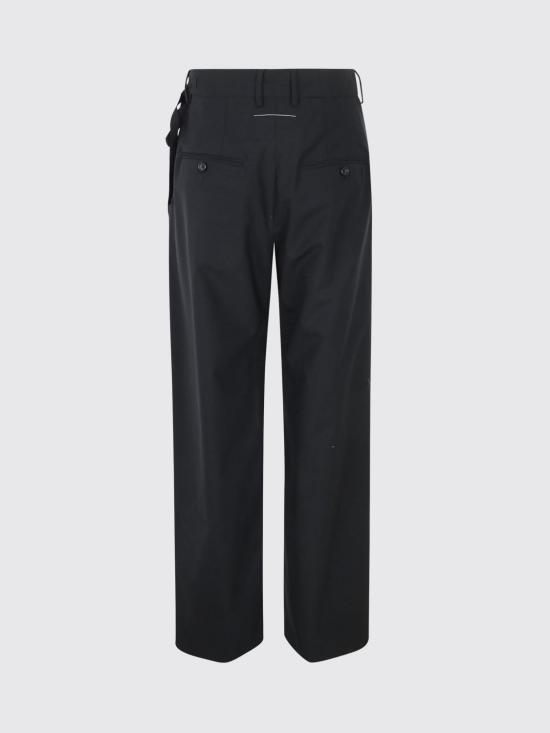 26SS MM6 메종마르지엘라 울 블렌드 트라우저 S52KA0518M35733 900 Black - MM6 MAISON MARGIELA