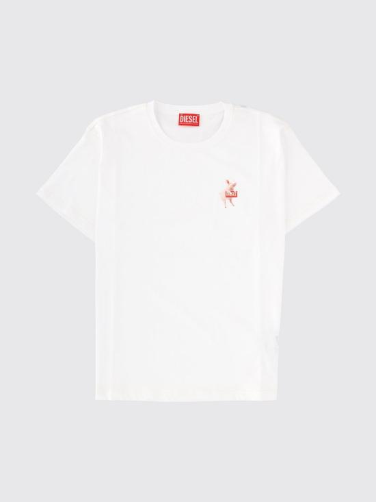 26SS 디젤 반팔 티셔츠 A219220JMBD 100 White - DIESEL