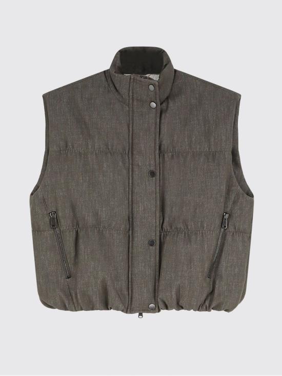 26SS 브루넬로 쿠치넬리 베스트 MB1257605 C004 Green - BRUNELLO CUCINELLI