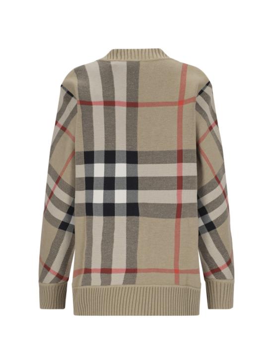 26FW 버버리 오버사이즈 핏 체크 울 블렌드 가디건 8039153A7026 Neutrals - BURBERRY