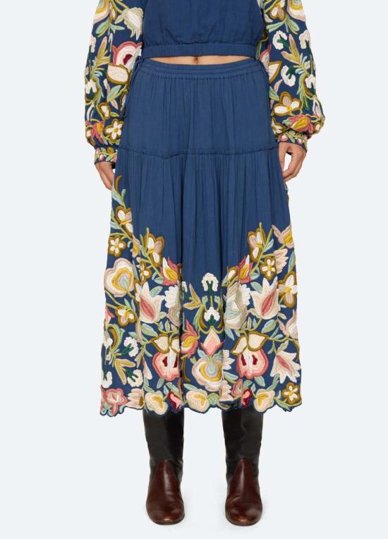  씨뉴욕 롱 스커트 AW26 061 BLUE