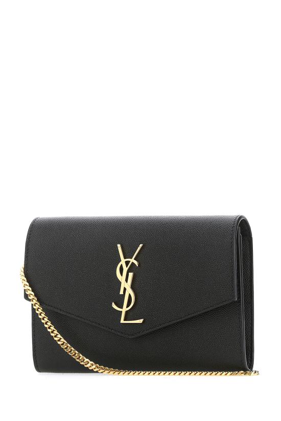 26FW 생로랑 그레인 레더 업타운 체인 지갑 6077881GF0J 1000 Nero - SAINT LAURENT