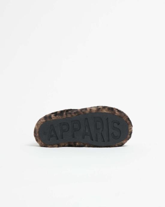  아파리 부츠 스 미샤 슬리퍼 다크 레오파드 - APPARIS