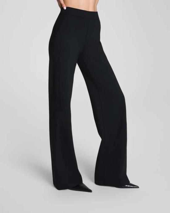  스팽스 스트레이트 팬츠 Q 폰테 와이드 레그 팬츠 - SPANX