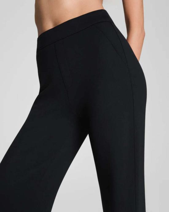  스팽스 스트레이트 팬츠 Q 폰테 와이드 레그 팬츠 - SPANX