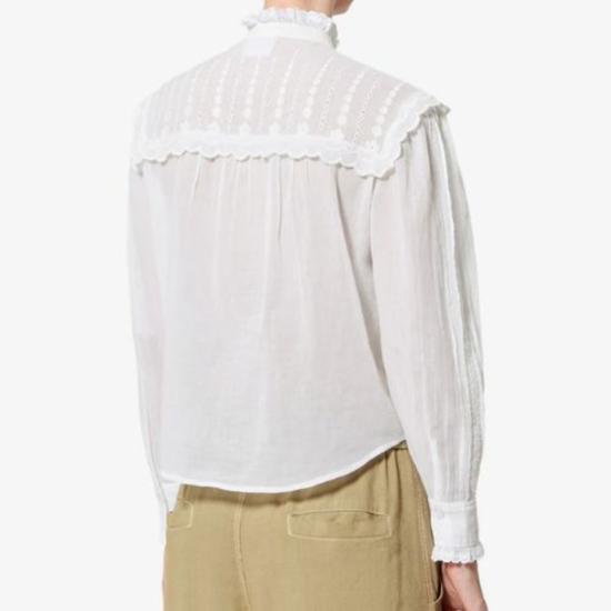  이자벨마랑 블라우스 이자벨 마랑 론지 탑 화이트 - ISABEL MARANT