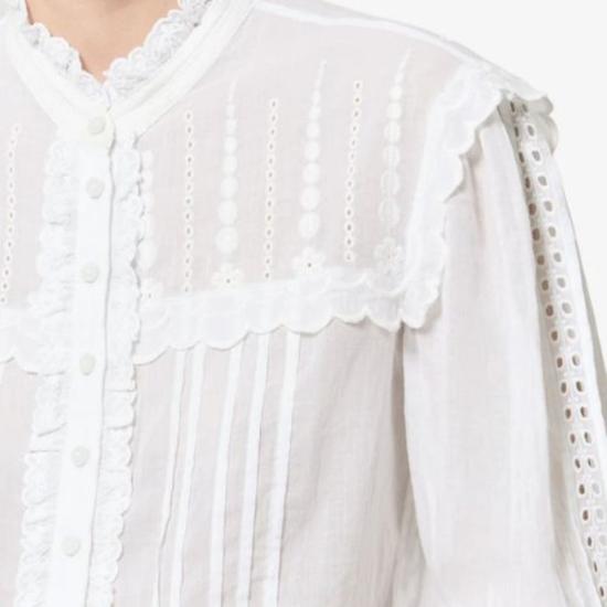  이자벨마랑 블라우스 이자벨 마랑 론지 탑 화이트 - ISABEL MARANT