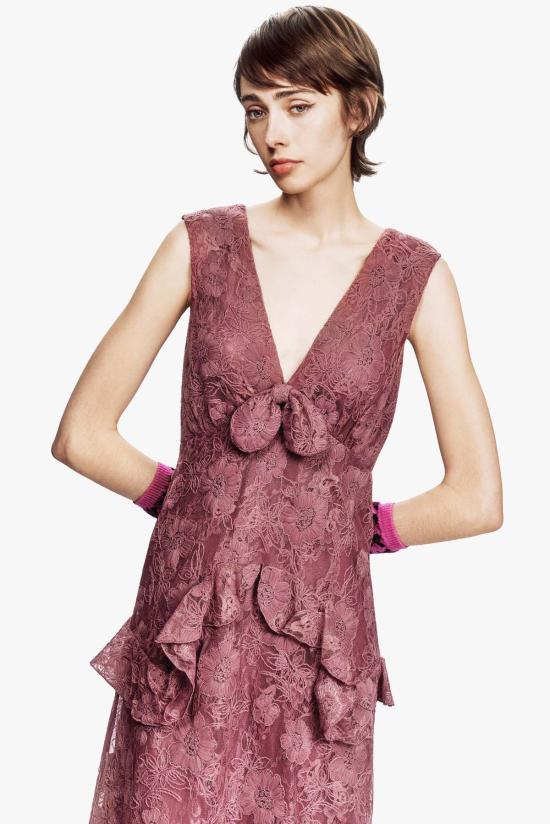  안나 수이 롱 원피스 626J71 ROSEWOOD - ANNA SUI
