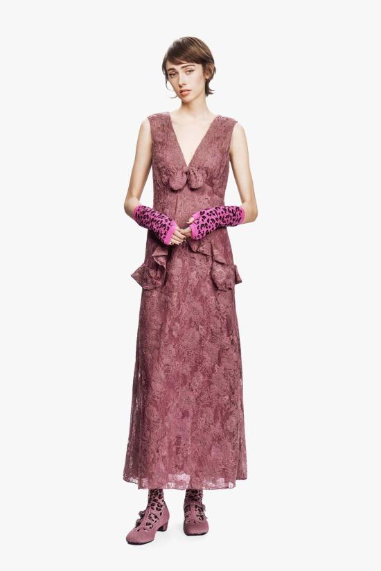  안나 수이 롱 원피스 626J71 ROSEWOOD - ANNA SUI