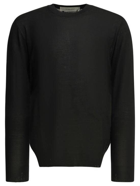 26FW 골든구스 라운드넥 스웨터 GMP00947P00066590100 Black