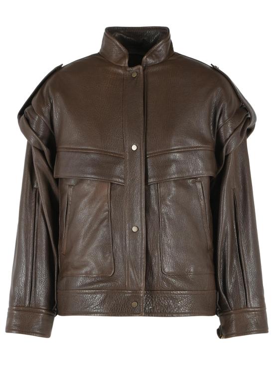 26FW 살바토레 산토로 가죽 자켓 51074 DBROWN
