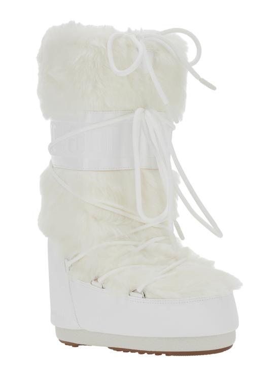 26FW 문부츠 MB 아이콘 폭스 퍼 부츠 80D1408900A002 White - MOON BOOT