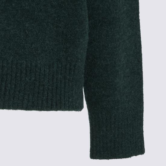 26FW 아미 ADC 알파카 폴로 스웨터 UPL408 KN0135A279 Dark green - AMI