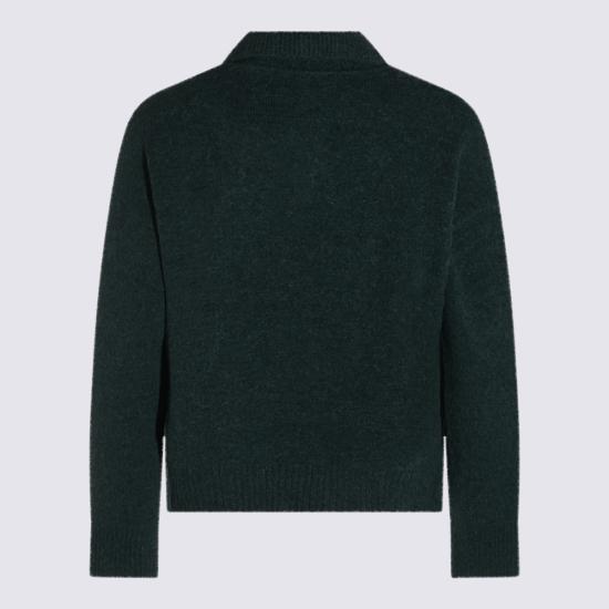 26FW 아미 ADC 알파카 폴로 스웨터 UPL408 KN0135A279 Dark green - AMI