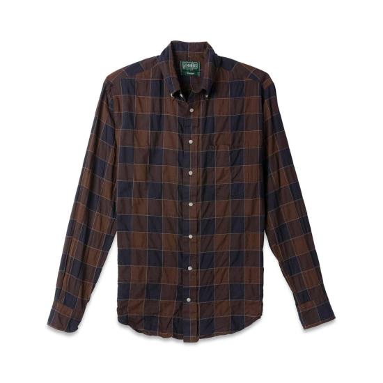  gitman vintage 긴팔 셔츠 깃맨 빈티지 브라운 일본 유기농 체크