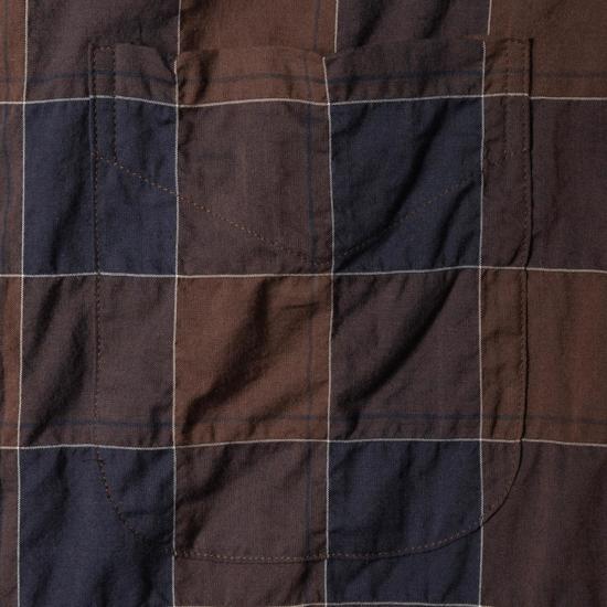  gitman vintage 긴팔 셔츠 깃맨 빈티지 브라운 일본 유기농 체크 - OTHER BRANDS