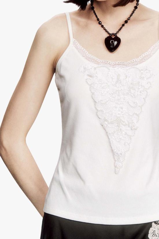  안나 수이 민소매 티셔츠 A626A20 WHITE - ANNA SUI