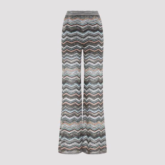 26FW 미소니 팔라초 팬츠 DS26WI0K BK01KS SMSPO MULTICOLOR BLK BROWN - MISSONI
