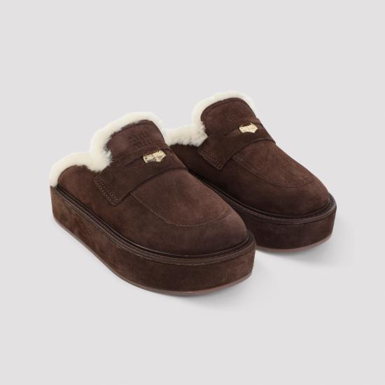 26FW 미우미우 뮬/슬리퍼 5R763EFZF40 Z0G F0003 MORO - MIU MIU