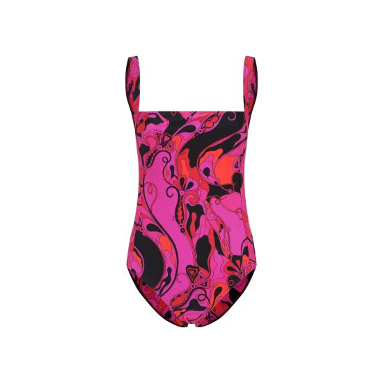 26FW 푸찌 원피스 수영복 6HMC75 6H835 P24 FUCHSIA BLACK - PUCCI
