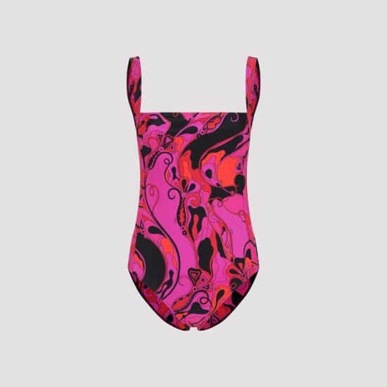 26FW 푸찌 원피스 수영복 6HMC75 6H835 P24 FUCHSIA BLACK - PUCCI