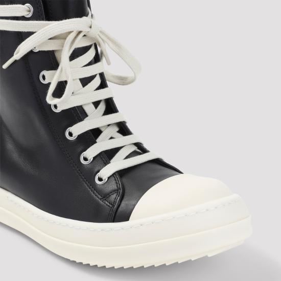 26FW 릭 오웬스 콘코디언 레더 하이탑 스니커즈 RP02F5890 LCO 911 BLACK MILK - RICK OWENS