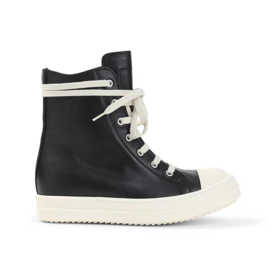 26FW 릭 오웬스 콘코디언 레더 하이탑 스니커즈 RP02F5890 LCO 911 BLACK MILK - RICK OWENS