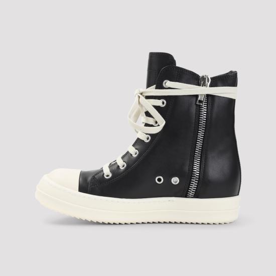 26FW 릭 오웬스 콘코디언 레더 하이탑 스니커즈 RP02F5890 LCO 911 BLACK MILK - RICK OWENS