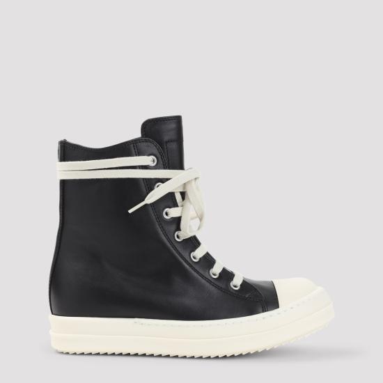 26FW 릭 오웬스 콘코디언 레더 하이탑 스니커즈 RP02F5890 LCO 911 BLACK MILK