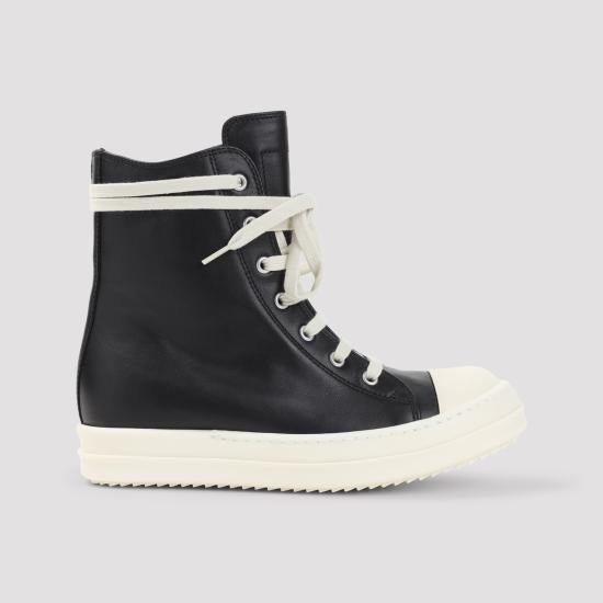 26FW 릭 오웬스 콘코디언 레더 하이탑 스니커즈 RP02F5890 LCO 911 BLACK MILK - RICK OWENS