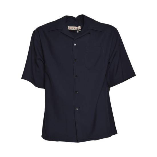 26SS 마르니 반팔 셔츠 CUMU0213A5UTW839 00B99 Blu nero