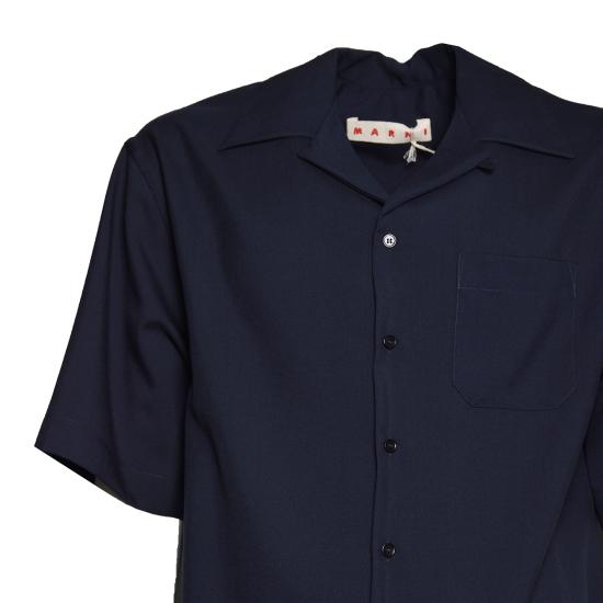 26SS 마르니 반팔 셔츠 CUMU0213A5UTW839 00B99 Blu nero - MARNI