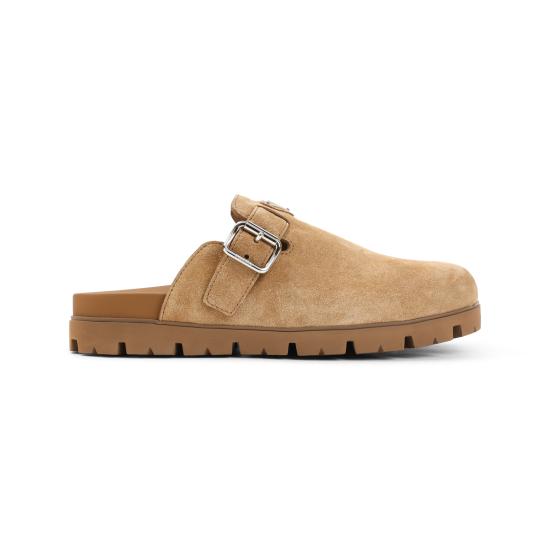 26FW 프라다 스웨이드 사보 뮬 슬리퍼 스웨이드 사보 뮬 슬리퍼 2S3003FG000 054 F0401 CANNELLA - PRADA