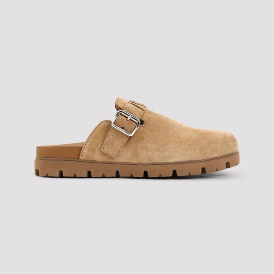 26FW 프라다 스웨이드 사보 뮬 슬리퍼 스웨이드 사보 뮬 슬리퍼 2S3003FG000 054 F0401 CANNELLA - PRADA