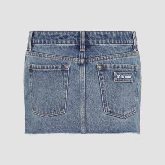 26FW 미우미우 데님 스커트 GWD360SOOO 192U F0008 BLEU - MIU MIU