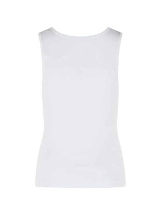 26SS 돌체앤가바나 DG 자수 & 라인스톤 립 탱크탑 F8V40ZGDDL8 W0800 BIANCO OTTICO - DOLCE & GABBANA