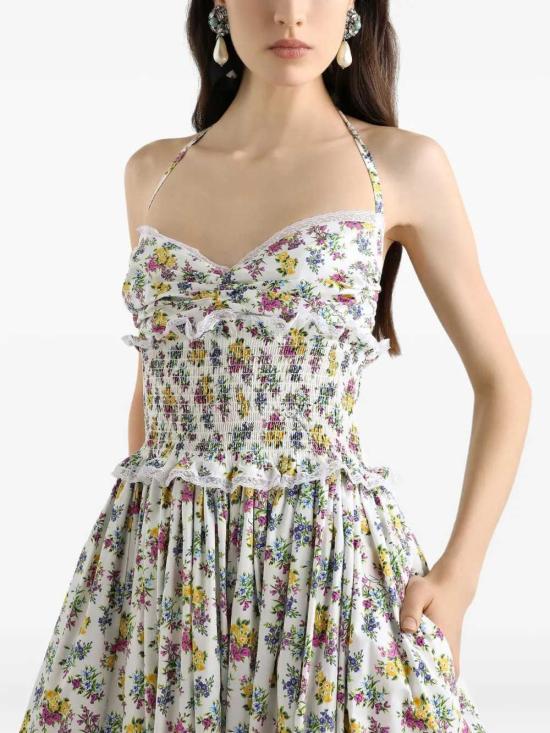 26SS 돌체앤가바나 롱 원피스 F60GHTHS5T9 HA5XL FIORELLINI F BCO - DOLCE & GABBANA