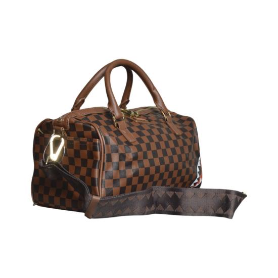 26SS 스프레이그라운드 더플백 910D2331NSZP SCACCHIMARRONE Nero marrone - SPRAYGROUND