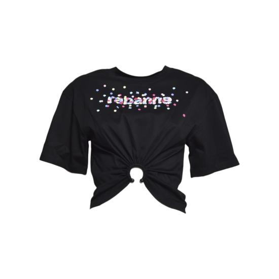 26SS 파코라반 반팔 티셔츠 25HJTE028CO0494 P001 NERO