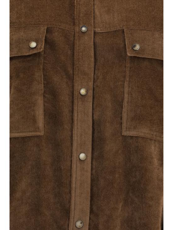 26FW 브루넬로 쿠치넬리 셔츠 MG547M1V06 C9812 BROWN - BRUNELLO CUCINELLI