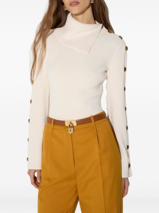 26FW 엘리자베타프랜치 긴팔 티셔츠 MK03S66E2 193 Burro - ELISABETTA FRANCHI
