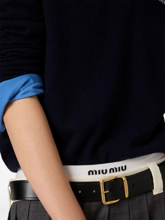 26FW 미우미우 폴로 티셔츠 MMLA2015Z1 S OOOF0008 Bleu - MIU MIU