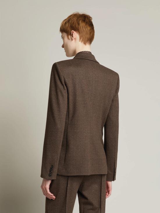26FW 막스마라 수트 자켓 Jersey di Viscosa Principe di Galles Marrone의 지아카 - MAX MARA