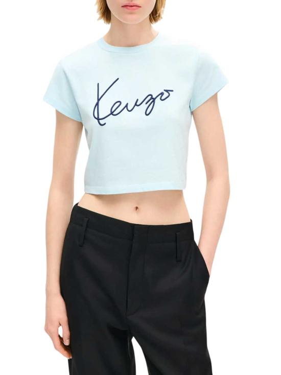 26FW 겐조 반팔 티셔츠 FG62TS0504SG 63 BLEU CLAIR - KENZO