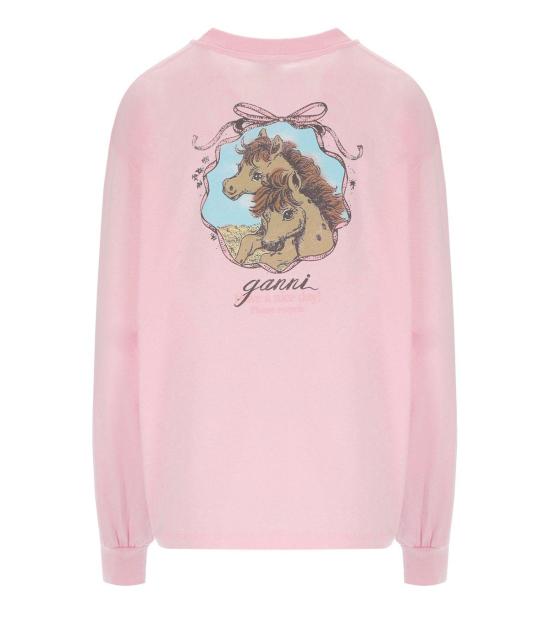 26FW 가니 긴팔 티셔츠 A1050223 868 XS Pink - GANNI