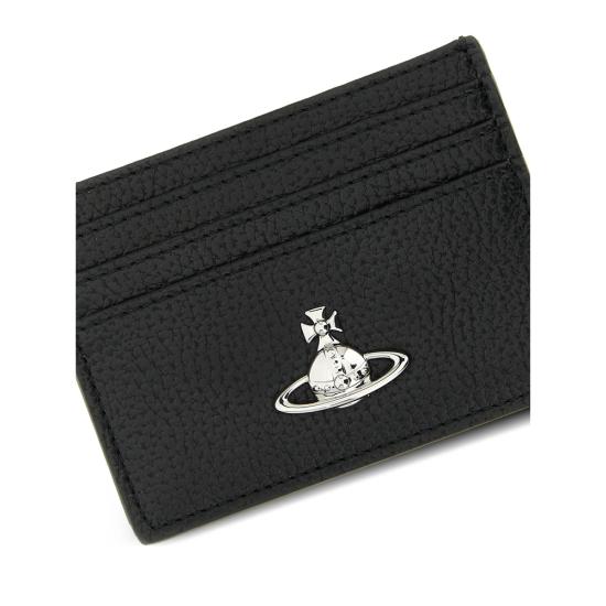 26FW 비비안웨스트우드 메탈 ORB로고 카드 지갑 54030004W S000D N403 BLACK - VIVIENNE WESTWOOD
