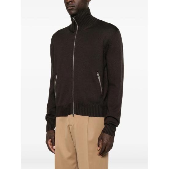 26FW 톰포드 집업 니트 YMW152 KZL027 ECJ BROWN - TOMFORD